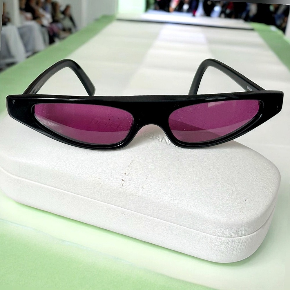 Vintage Rare Purple Lens Iconic Dolce & Gabbana 2001 Runway Sunglasses W/COA